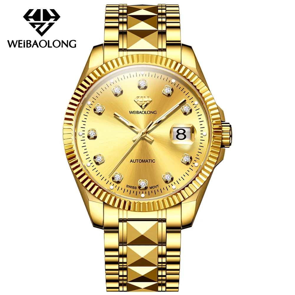 WEIBAOLONG Watch Men Real Diamond Sapphire Mirror Tungsten Steel Strap Swiss Movement Automatic Mechanical Watch
WEIBAOLONG Watch Men Real Diamond Sapphire Mirror Tungsten Steel Strap Swiss Movement Automatic Mechanical Watch