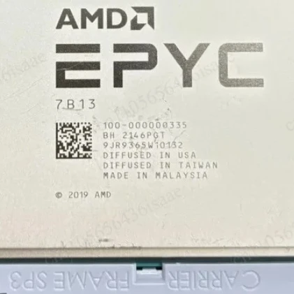 EPYC Milan 7B13 64-Core 128-Thread 2.2GHz SP3 CPU,Pulled + Like New
EPYC Milan 7B13 64-Core 128-Thread 2.2GHz SP3 CPU,Pulled + Like New