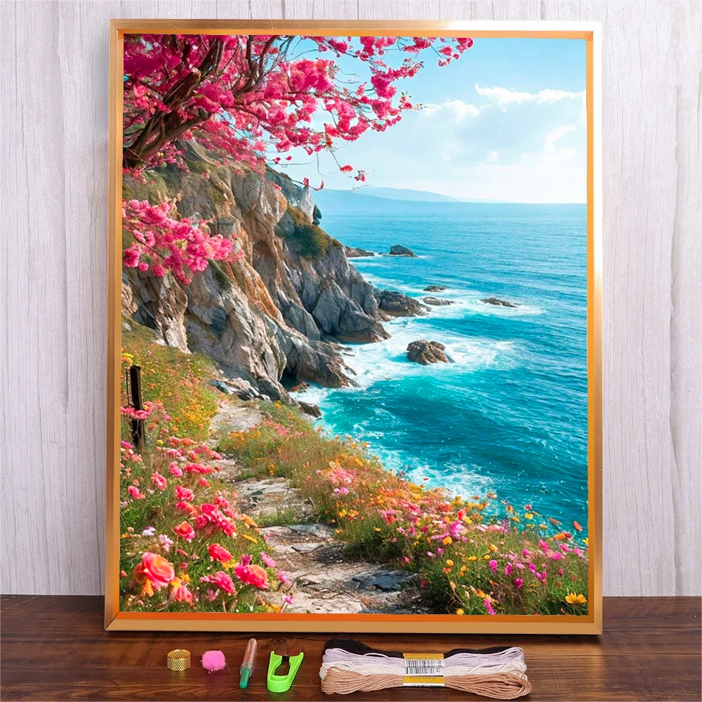 Seaside Scenery Printed Cross Stitch Kits DIY Living Room Decoration Painting Hanging New Crafts Handmade Embroidery Gift
Seaside Scenery Printed Cross Stitch Kits DIY Living Room Decoration Painting Hanging New Crafts Handmade Embroidery Gift