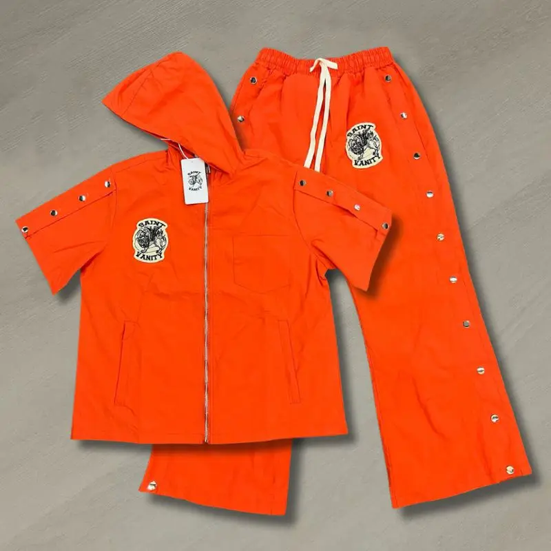 Orange Zipper Short Sleeved Saint Shirts Side Breasted Towel Embroidery Casual Sports Fitness Training Hooded Shirts Men Women
Orange Zipper Short Sleeved Saint Shirts Side Breasted Towel Embroidery Casual Sports Fitness Training Hooded Shirts Men Women