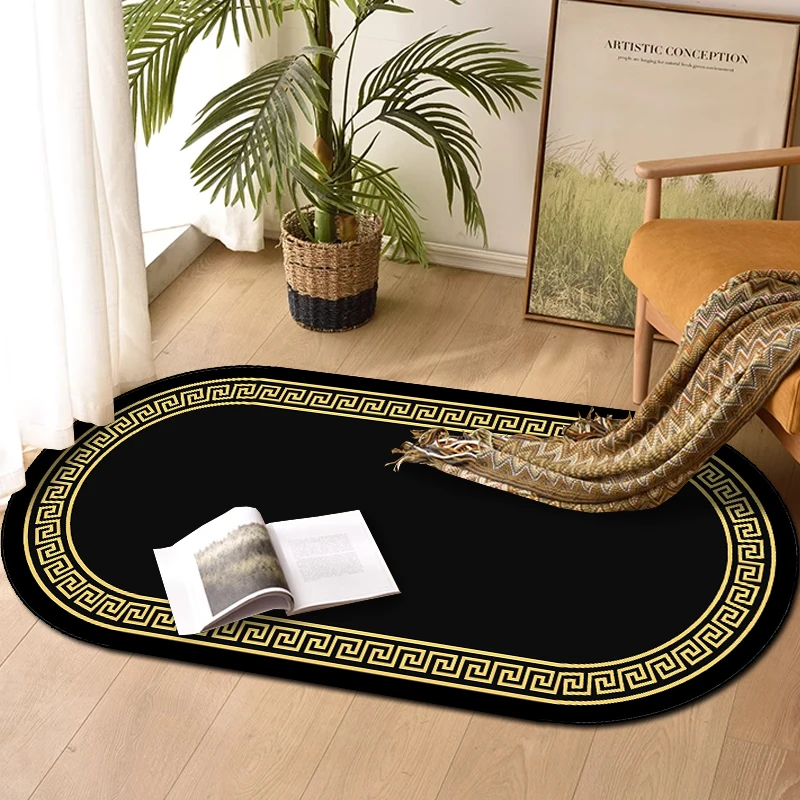 Bubble Kiss Chinese Style Home Carpets For Living Room Decor Bedroom Carpet Modern Black Golden Oval Kitchen Floor Mats
Bubble Kiss Chinese Style Home Carpets For Living Room Decor Bedroom Carpet Modern Black Golden Oval Kitchen Floor Mats