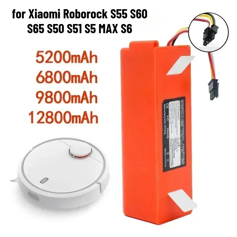 BRR-2P4S-5200S Robotic Vacuum Cleaner Replacement Battery for Xiaomi Roborock S55 S60 S65 S50 S51 S5 MAX S6 Parts
BRR-2P4S-5200S Robotic Vacuum Cleaner Replacement Battery for Xiaomi Roborock S55 S60 S65 S50 S51 S5 MAX S6 Parts
