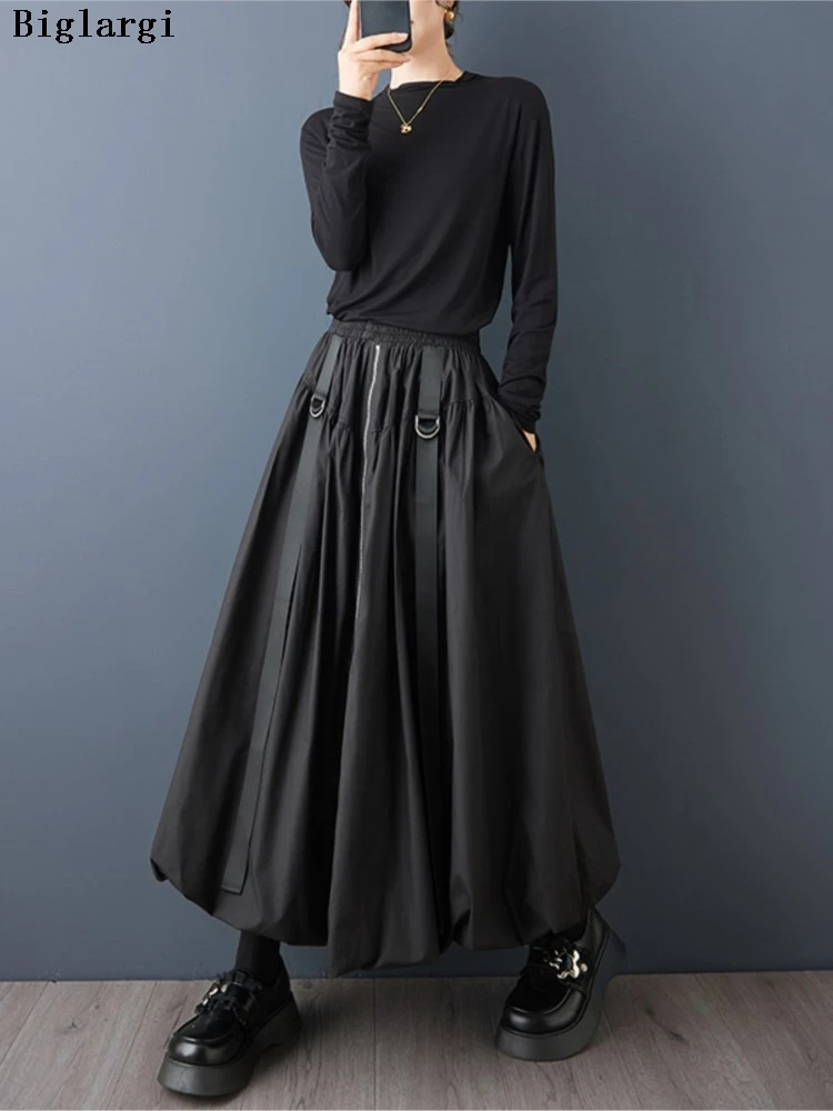 Негабаритная весенне-осенняя юбка, женская плиссированная свободная модная женская юбка с рюшами, эластичная повседневная женская длинная юбка с высокой талией
Негабаритная весенне-осенняя юбка, женская плиссированная свободная модная женская юбка с рюшами, эластичная повседневная женская длинная юбка с высокой талией