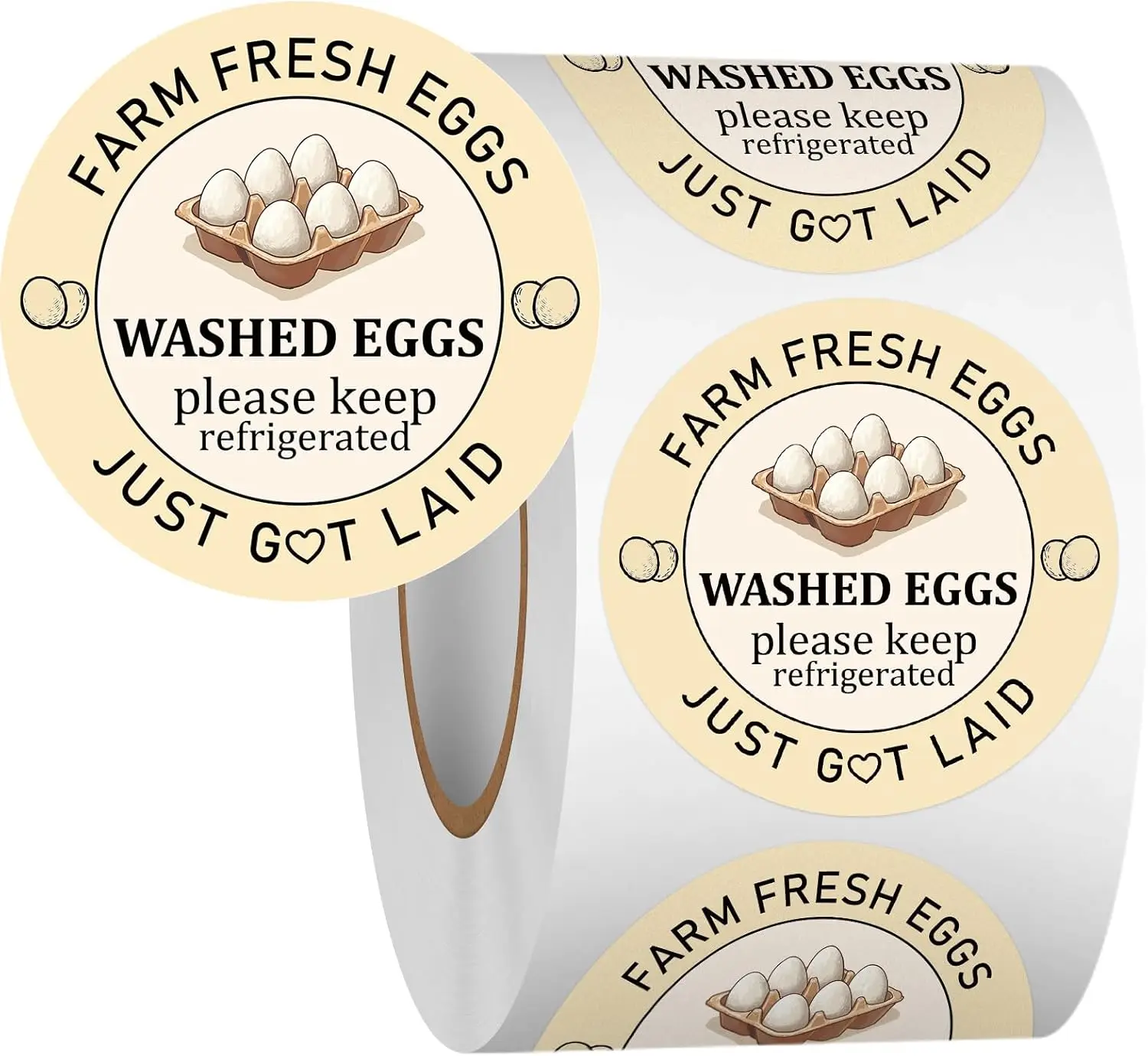 Farm Fresh Egg Stickers - 2 inch Egg Carton Labels (500pcs), for Chicken Coop, Grocery & Homestead Packaging
Farm Fresh Egg Stickers - 2 inch Egg Carton Labels (500pcs), for Chicken Coop, Grocery & Homestead Packaging