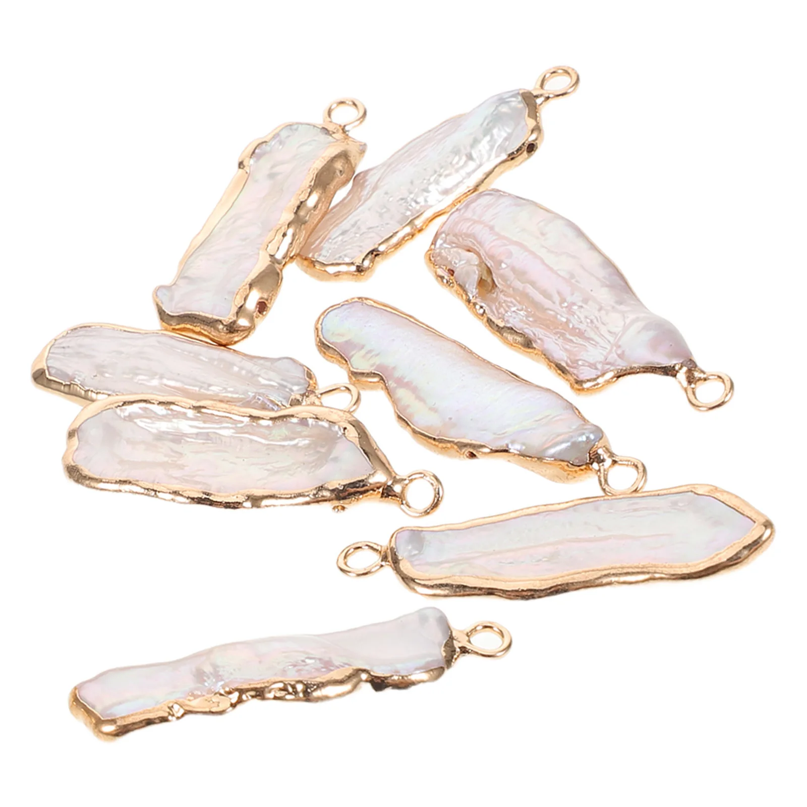 8 шт., подвески из натурального пресноводного жемчуга в стиле барокко, подвески неправильной формы с золотыми краями, ожерелье, аксессуары, изготовление ювелирных изделий своими руками 
8 шт., подвески из натурального пресноводного жемчуга в стиле барокко, подвески неправильной формы с золотыми краями, ожерелье, аксессуары, изготовление ювелирных изделий своими руками