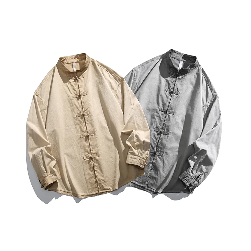 Retro Chinese-Style Lapel Shirt Men Tops Autumn Casual Long Sleeve Fashion Soft Comfortable Unisex Blouses High Quality Shirt
Retro Chinese-Style Lapel Shirt Men Tops Autumn Casual Long Sleeve Fashion Soft Comfortable Unisex Blouses High Quality Shirt