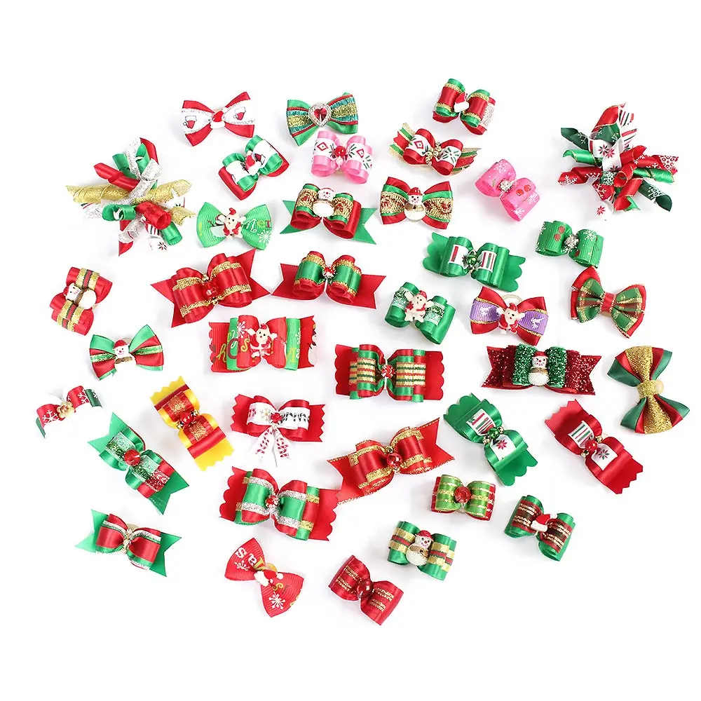 50pcs/lot Handmade Ribbon Festival Xmas Grooming Pets Ornaments Christmas Dog Bows pet dog accessories
50pcs/lot Handmade Ribbon Festival Xmas Grooming Pets Ornaments Christmas Dog Bows pet dog accessories