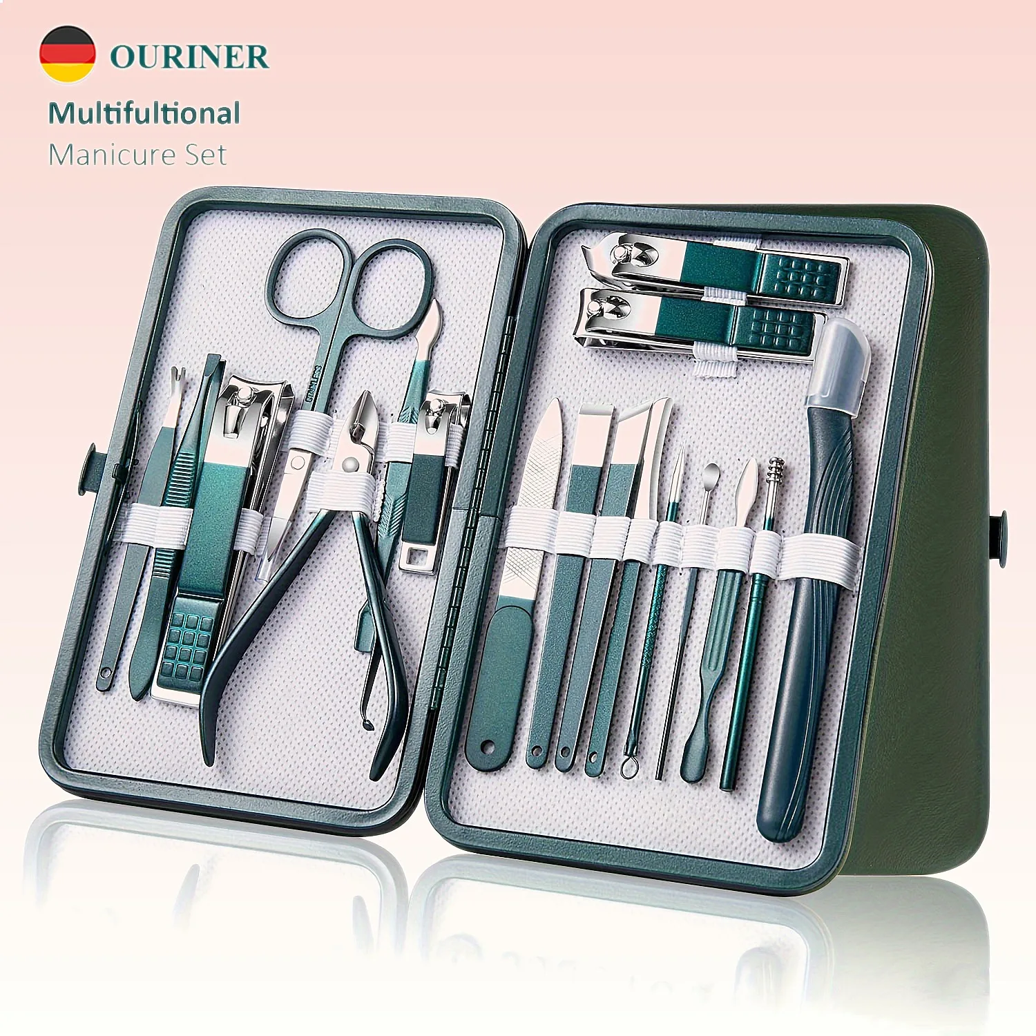Professional 12 Piece Stainless Steel Nail Care Kit Manicure Pedicure Set with Travel Case
Professional 12 Piece Stainless Steel Nail Care Kit Manicure Pedicure Set with Travel Case