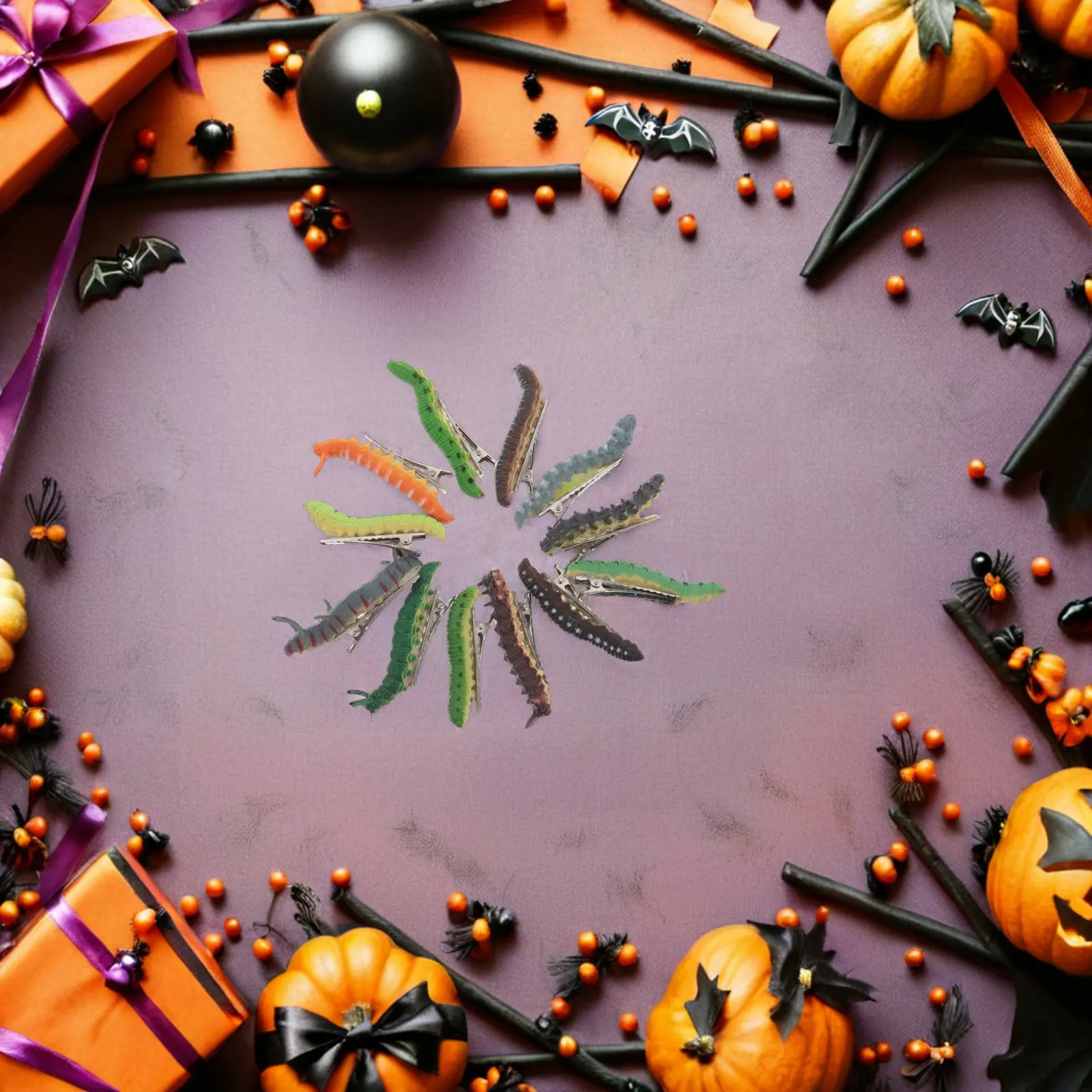 12Pcs Creepy Caterpillar Bug Hair Clips Spooky Halloween Hairpins Horror Barrettes for Costume Party Cosplay Accessories
12Pcs Creepy Caterpillar Bug Hair Clips Spooky Halloween Hairpins Horror Barrettes for Costume Party Cosplay Accessories