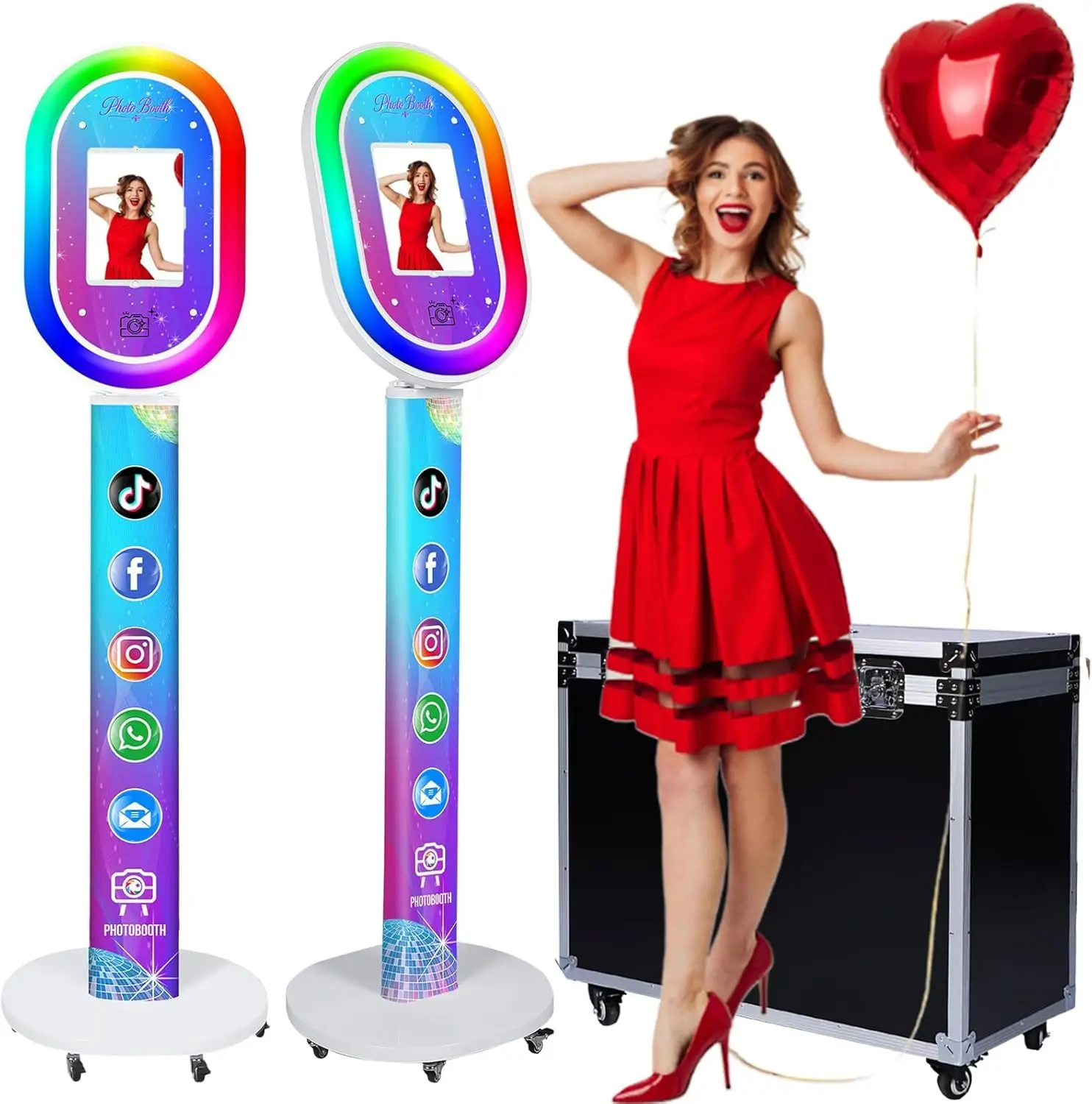 ZLPOWER Photo Booth for Any iPad Portable Stand Shell Free Custom Logo Remote Control RGB Beauty Ring Light and Flight Case
ZLPOWER Photo Booth for Any iPad Portable Stand Shell Free Custom Logo Remote Control RGB Beauty Ring Light and Flight Case