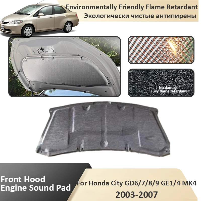 Передний двигатель капота для Honda City GD6 7 8 9 GE1 4 MK4 Fit Aria 2003 2004 2005 2006 2007 Звукоизоляционная изоляционная накладка Автомобильные аксессуары
Передний двигатель капота для Honda City GD6 7 8 9 GE1 4 MK4 Fit Aria 2003 2004 2005 2006 2007 Звукоизоляционная изоляционная накладка Автомобильные аксессуары