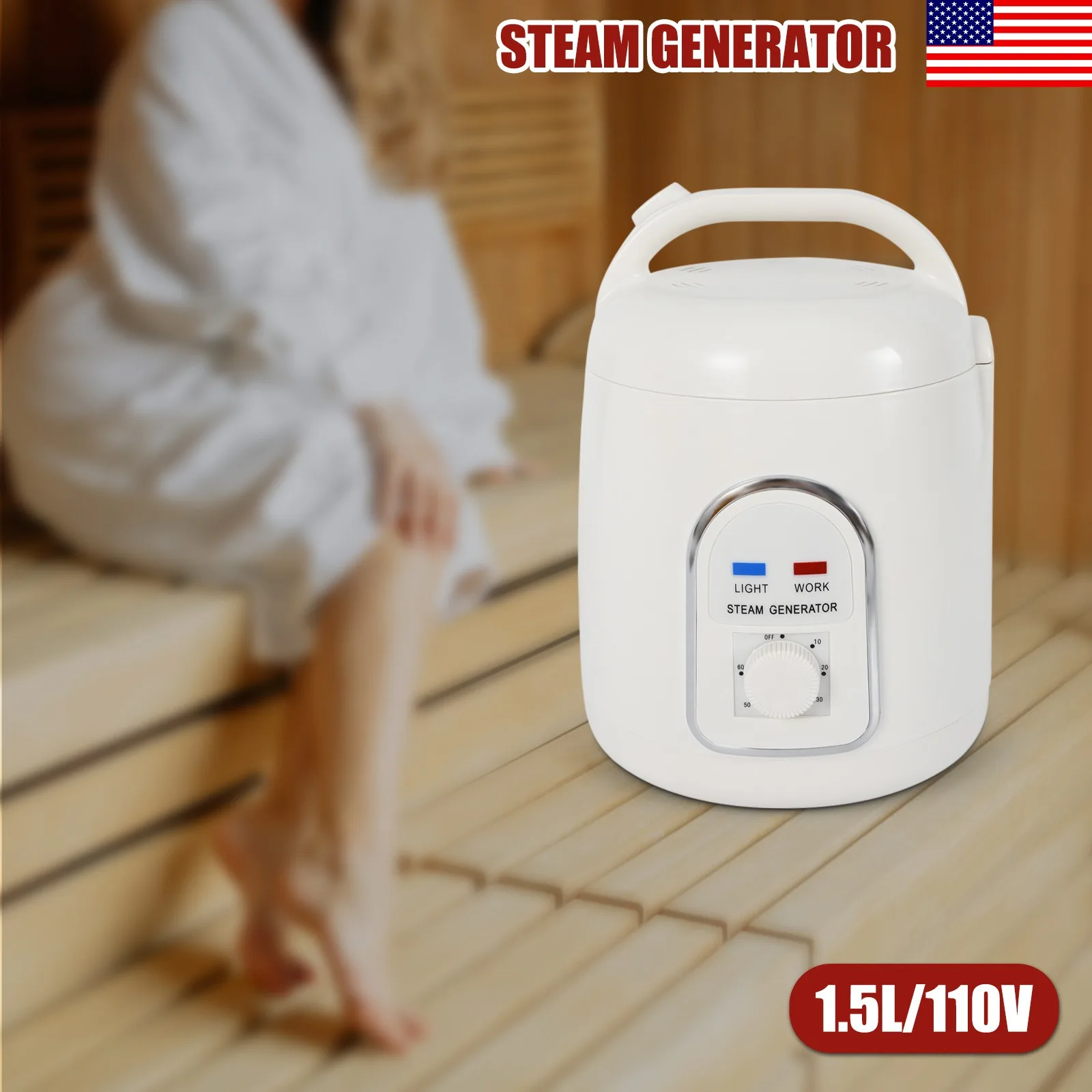 White, Sauna Steam Generator, 110 V 50Hz-60Hz Mini Steam Generator, Portable Sauna Steamer Pot for Home Shower SPA Steam Sauna
White, Sauna Steam Generator, 110 V 50Hz-60Hz Mini Steam Generator, Portable Sauna Steamer Pot for Home Shower SPA Steam Sauna