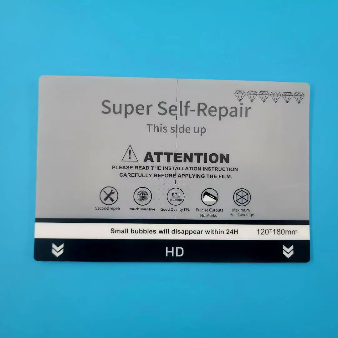 9H HD Flexible Hydrogel Film/ 0.25mm Repair Film In SecondsFor Mobile Phone Screen Protective Glass
9H HD Flexible Hydrogel Film/ 0.25mm Repair Film In SecondsFor Mobile Phone Screen Protective Glass