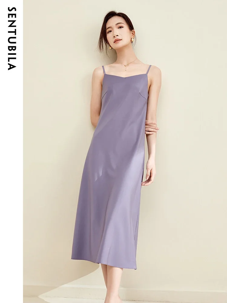 SENTUBILA Slip Sleeveless Dress for Women 2024 V Neck Midi Summer Party Fashion Silky Slim Solid Dresses Female 132L49812
SENTUBILA Slip Sleeveless Dress for Women 2024 V Neck Midi Summer Party Fashion Silky Slim Solid Dresses Female 132L49812