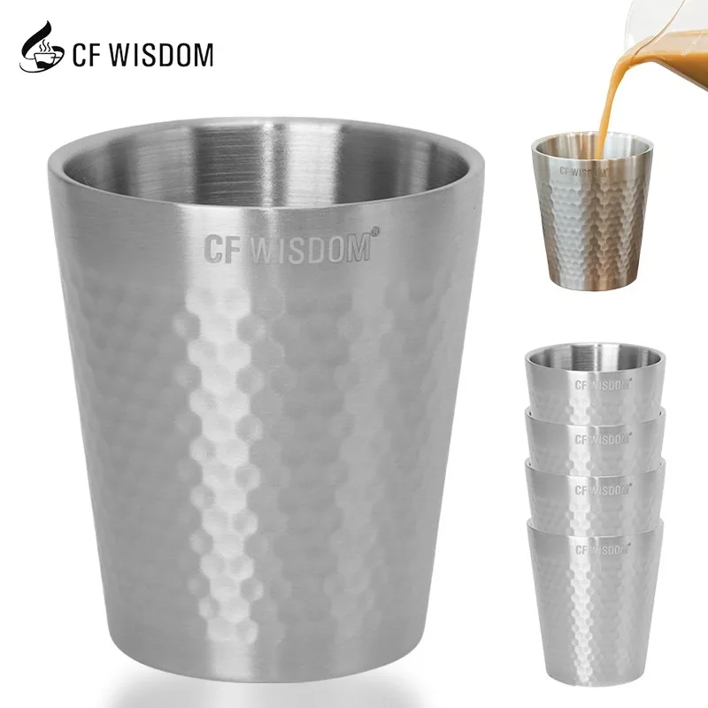 CF WISDOM 4PCS/SET Stainless Steel Double-layer Coffee Cups Portable Camping Coffee Cups Durable Ideal for Outdoor Coffee Lovers
CF WISDOM 4PCS/SET Stainless Steel Double-layer Coffee Cups Portable Camping Coffee Cups Durable Ideal for Outdoor Coffee Lovers