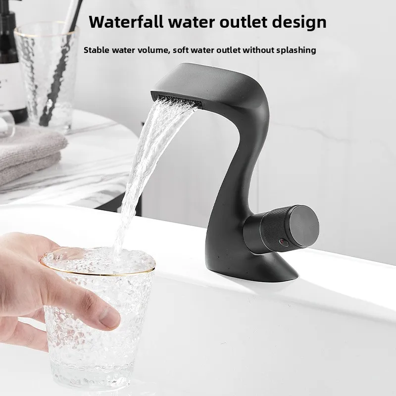 Black All copper Basin Faucet Bathroom Sink Mixer Hot Cold Brass Water Mixer Crane Decked Single Hole Bath Tap Chrome
Black All copper Basin Faucet Bathroom Sink Mixer Hot Cold Brass Water Mixer Crane Decked Single Hole Bath Tap Chrome