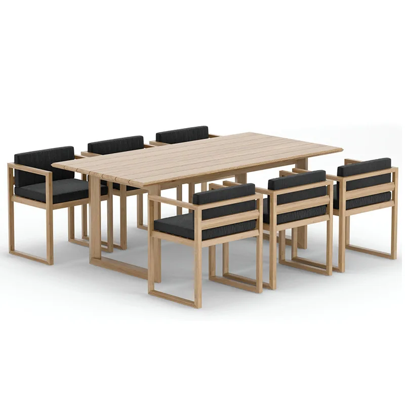 High-end custom outdoor courtyard tables and chairs waterproof and sunscreen garden furniture villa outdoor teak balcony tables
High-end custom outdoor courtyard tables and chairs waterproof and sunscreen garden furniture villa outdoor teak balcony tables
