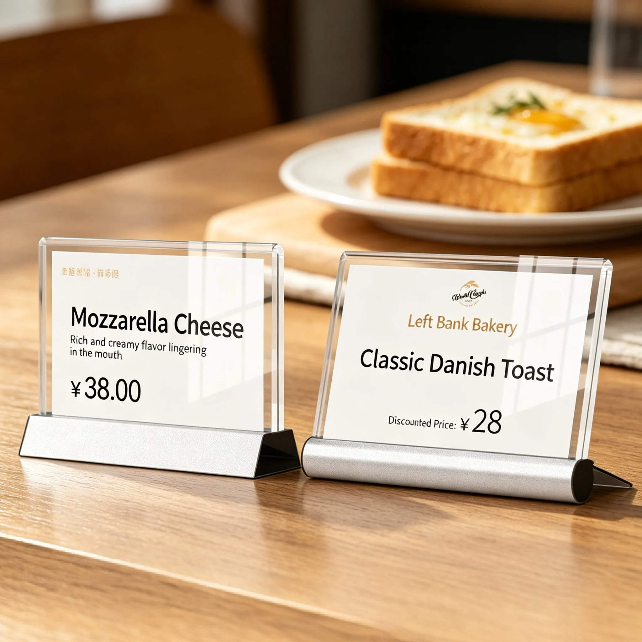 10 PCS 90x55mm /100X70mm Aluminum Tabletop Acrylic Sign Holder Display Stand Menu Paper Holder Price Label Paper Card Tags
10 PCS 90x55mm /100X70mm Aluminum Tabletop Acrylic Sign Holder Display Stand Menu Paper Holder Price Label Paper Card Tags