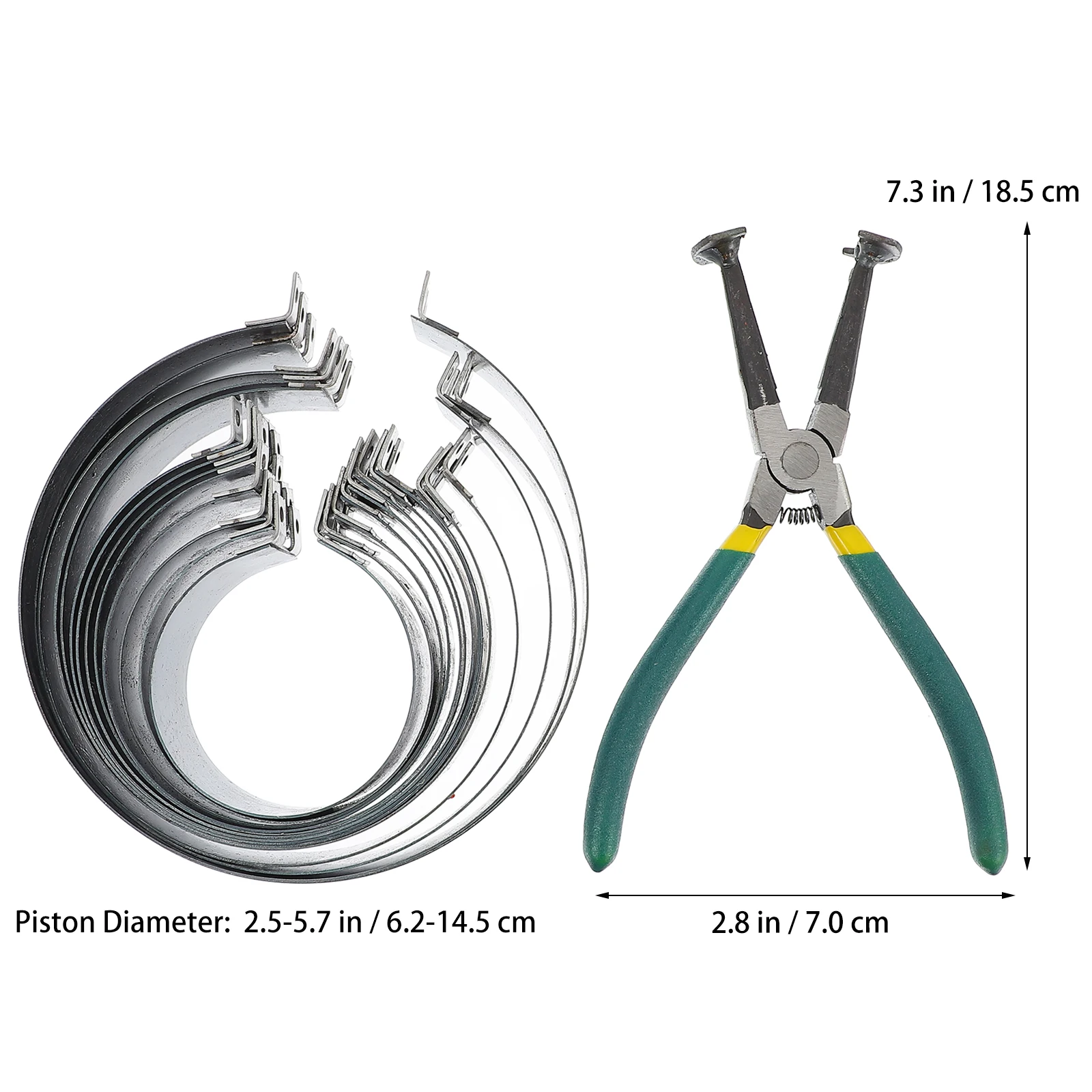 1 set Piston Ring Compressor Tool Set Engine Cylinder Installer Kit For Car Truck Tractor Racing Motors Carbon Steel Ring Grips
1 set Piston Ring Compressor Tool Set Engine Cylinder Installer Kit For Car Truck Tractor Racing Motors Carbon Steel Ring Grips
