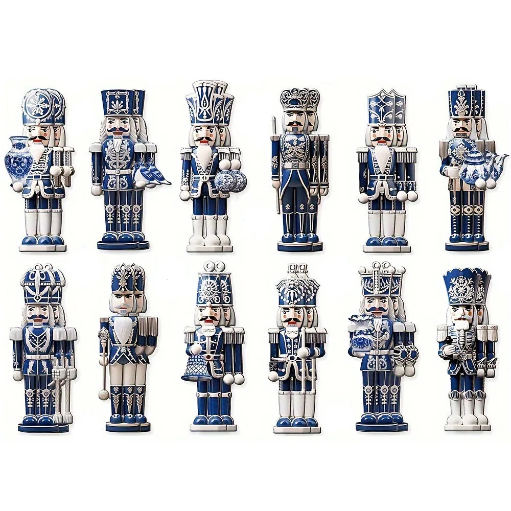 12/24Pcs Wooden Nutcracker Soldier Pendant Blue and White Porcelain Design Mixed Style Xmas Tree Hanging Ornament Retro
12/24Pcs Wooden Nutcracker Soldier Pendant Blue and White Porcelain Design Mixed Style Xmas Tree Hanging Ornament Retro