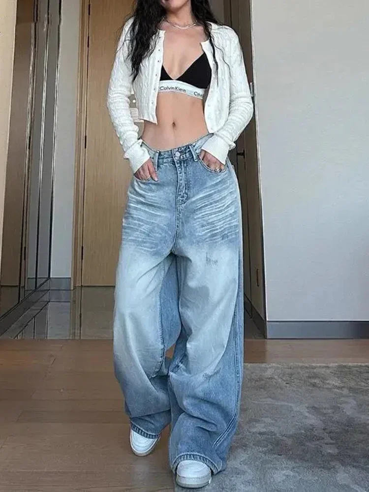 Autumn Retro Basic Light Blue Classic Straight Leg Street Jeans Korean Fashion Women's Minimalist Slim Fit High Waisted Jeans
Autumn Retro Basic Light Blue Classic Straight Leg Street Jeans Korean Fashion Women's Minimalist Slim Fit High Waisted Jeans