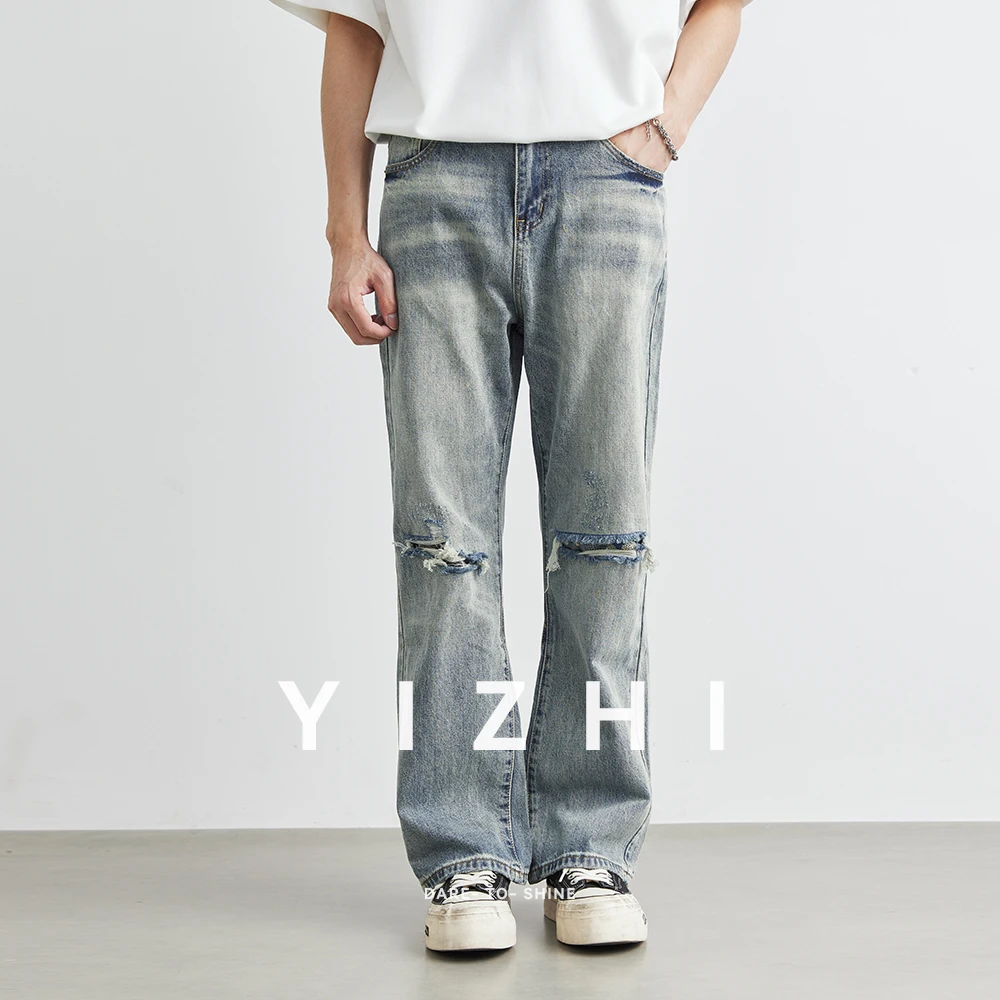 2025 Fashion Men's Broken Copper Washed Jeans Summer New Loose American Retro Straight Casual Denim Pants Men's Wear
2025 Fashion Men's Broken Copper Washed Jeans Summer New Loose American Retro Straight Casual Denim Pants Men's Wear