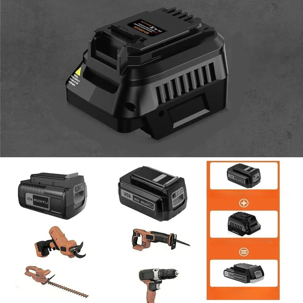 BD40BD20 Converter For Black Decker 40V to 20V Tool Adapter For Black&Decker 40V Battery to For Black&Decker 20V Power Tool
BD40BD20 Converter For Black Decker 40V to 20V Tool Adapter For Black&Decker 40V Battery to For Black&Decker 20V Power Tool