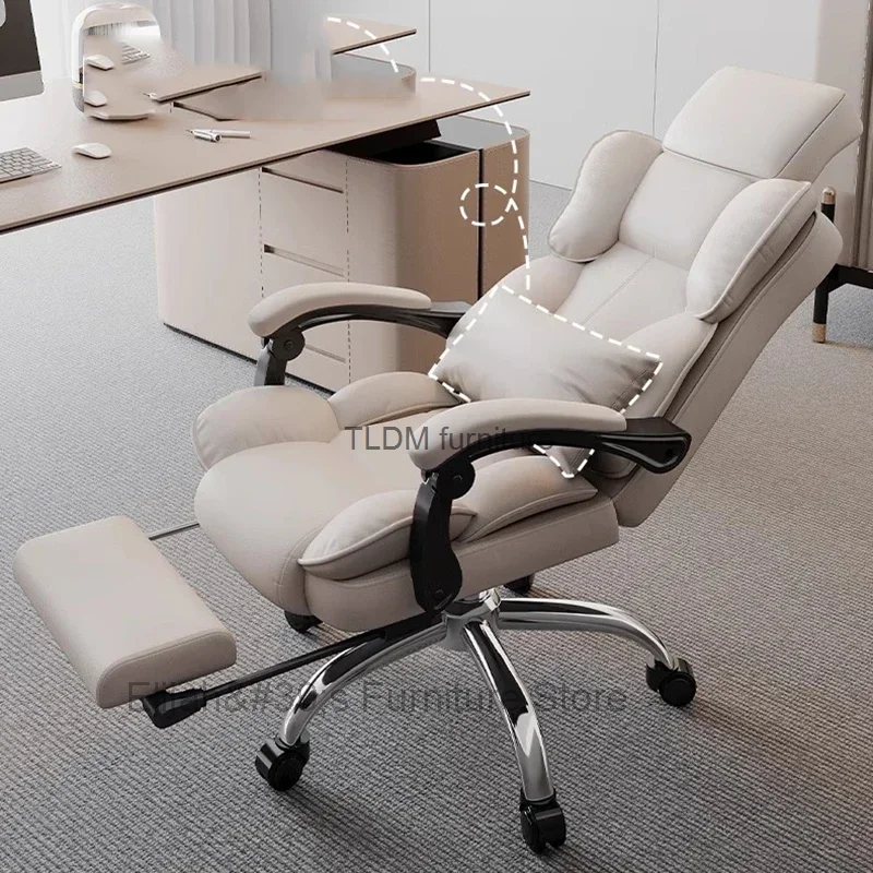 Luxury Living Room Ergonomic Office Chair Desk Recliner Comfy Bedroom Lazy Chair Salon Rolling Bureau Meuble Office Furniture
Luxury Living Room Ergonomic Office Chair Desk Recliner Comfy Bedroom Lazy Chair Salon Rolling Bureau Meuble Office Furniture