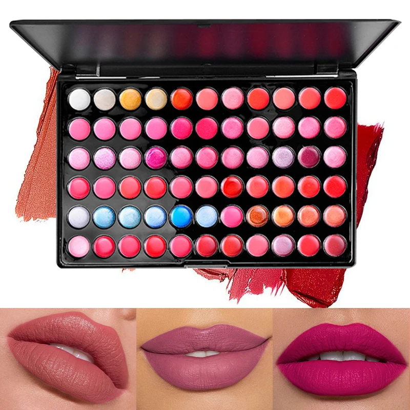 66 color Lipstick gloss plate is waterproof, smooth, delicate, easy to apply, brightening, and highlights white lip gloss plate
66 color Lipstick gloss plate is waterproof, smooth, delicate, easy to apply, brightening, and highlights white lip gloss plate
