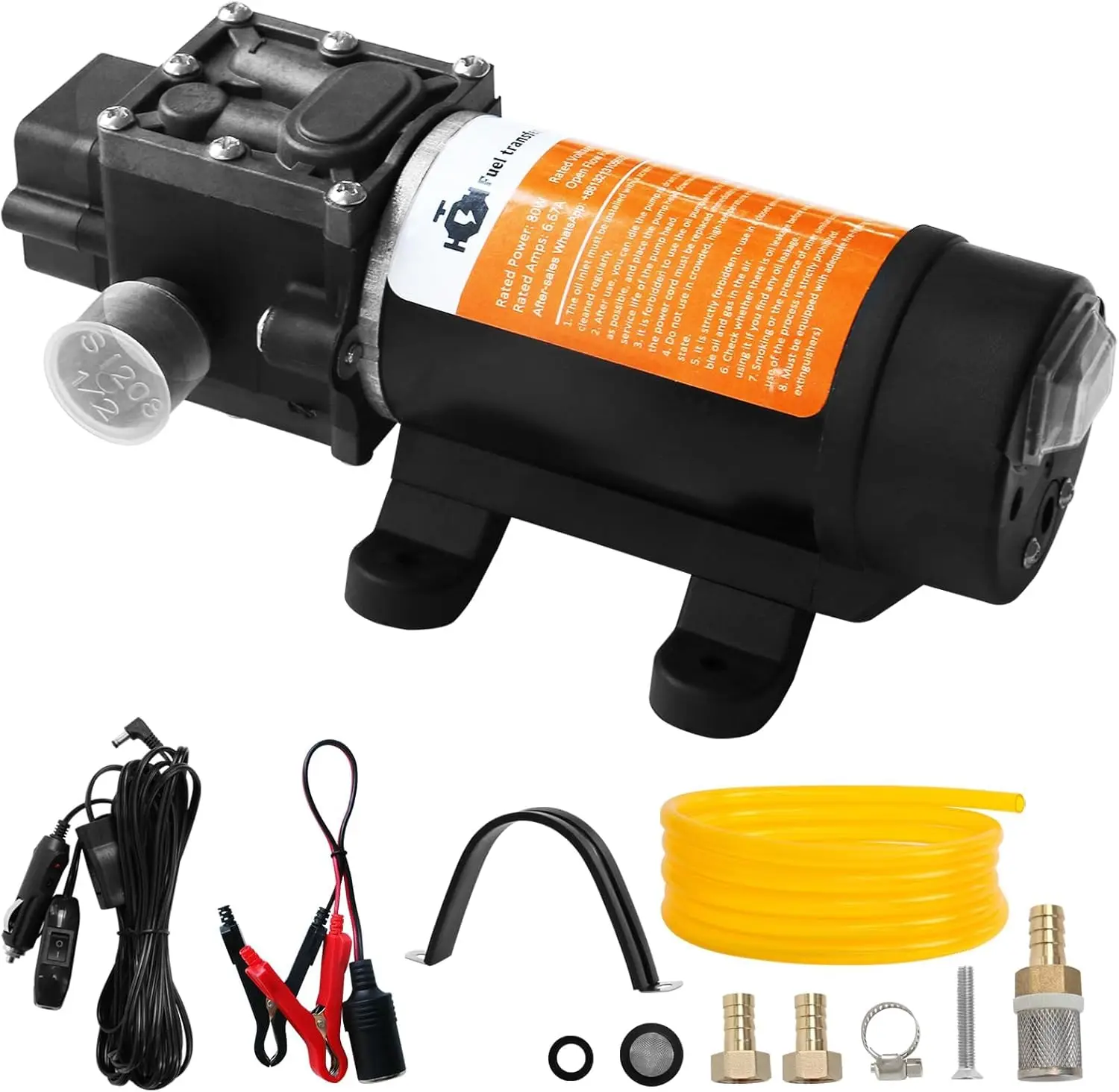 12V Fuel Transfer Pump Set, Moves 120 Gallons/Hour for Gas/Diesel, Suitable Vehicles Boats Equipment
12V Fuel Transfer Pump Set, Moves 120 Gallons/Hour for Gas/Diesel, Suitable Vehicles Boats Equipment
