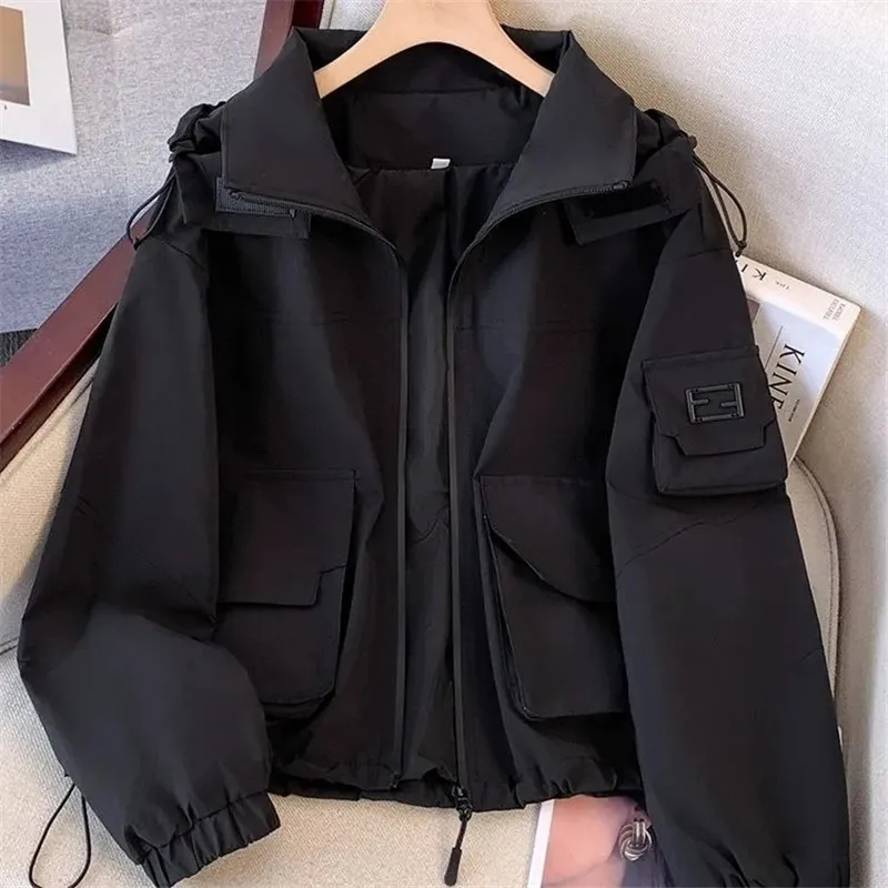 Black Super Fire Women's 2025 Spring Female New Loose Coat This Year's Popular Explosion Jacket Short Ladies Hooded Overwear
Black Super Fire Women's 2025 Spring Female New Loose Coat This Year's Popular Explosion Jacket Short Ladies Hooded Overwear