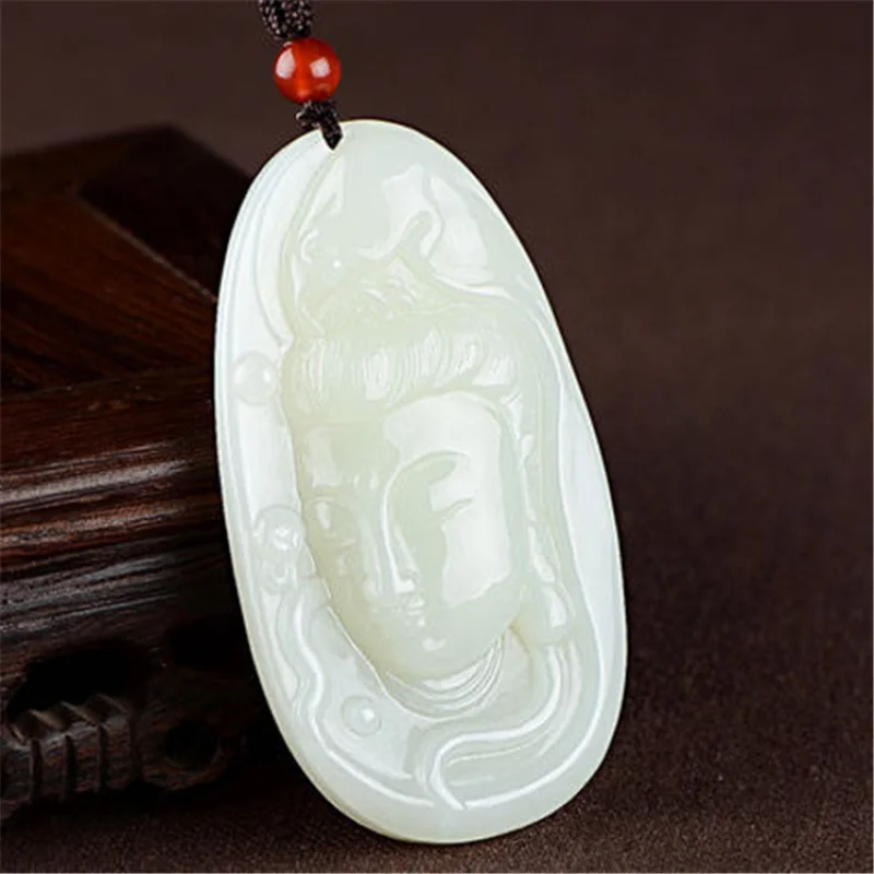 Hotan Pendant Men, Guanyin Bodhisattva Guardian Angel Jade Amulet
Hotan Pendant Men, Guanyin Bodhisattva Guardian Angel Jade Amulet