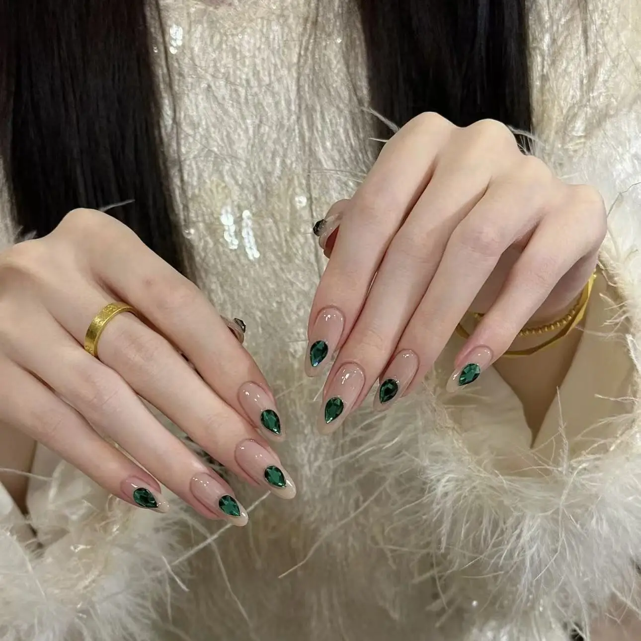 Handmade Wearing,naked Color,temperament,high-Quality, Aristocratic, Gold,luxurious, Full of Diamonds,pure Desire Style Manicure
Handmade Wearing,naked Color,temperament,high-Quality, Aristocratic, Gold,luxurious, Full of Diamonds,pure Desire Style Manicure