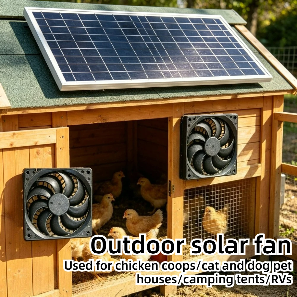 Solar Powered Dual Fan Ventilation System 10W 15W Weatherproof Exhaust Fan for Chicken Coop Pet House Greenhouse RV Shed
Solar Powered Dual Fan Ventilation System 10W 15W Weatherproof Exhaust Fan for Chicken Coop Pet House Greenhouse RV Shed