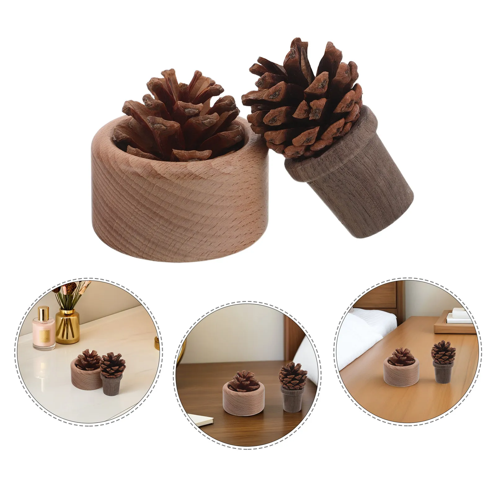 2Pcs Wood Essential Oil Diffuser Natural Aromatherapy Passive Diffuser for Home Office Car Pine Cone Scent Diffusing Wood Grain
2Pcs Wood Essential Oil Diffuser Natural Aromatherapy Passive Diffuser for Home Office Car Pine Cone Scent Diffusing Wood Grain