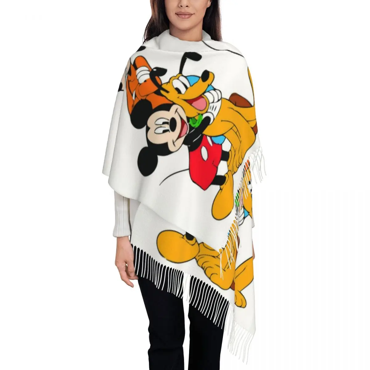 Custom Mickey Goofy & Pluto Tassel Scarf Women Soft Shawl Wrap Lady Winter Fall Scarves
Custom Mickey Goofy & Pluto Tassel Scarf Women Soft Shawl Wrap Lady Winter Fall Scarves