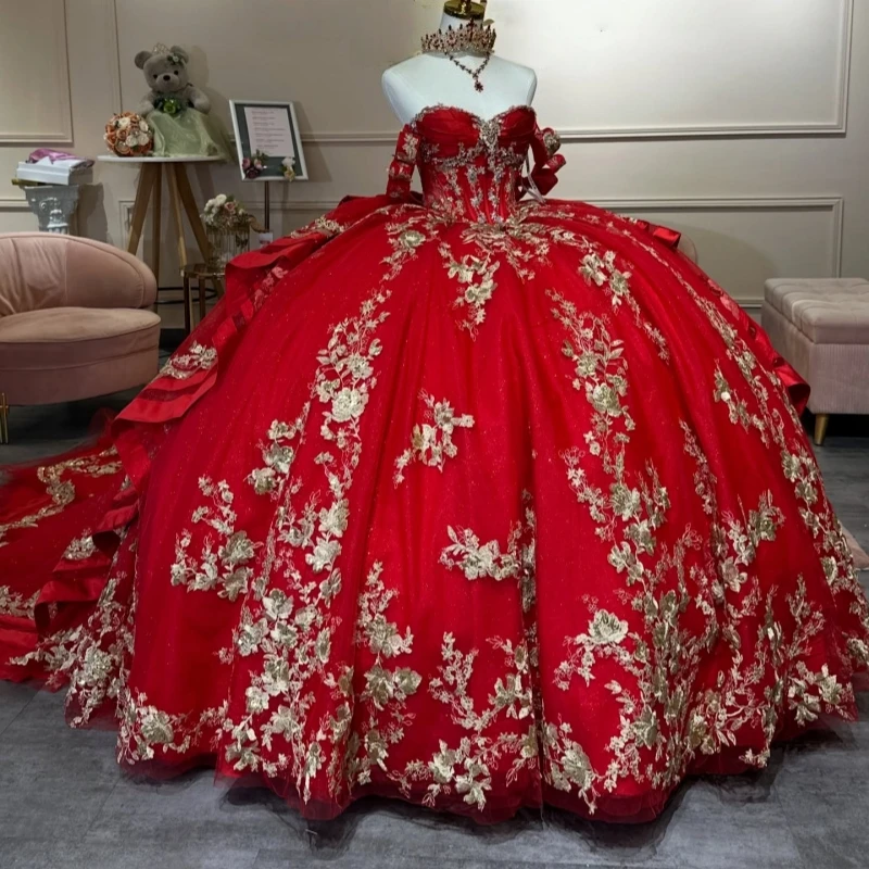 Красное блестящее платье Quinceanera с открытыми плечами, аппликация, кружево, бисер, кристалл, бант, тюлевой корсет, вечерние, день рождения, милое платье 16,
Красное блестящее платье Quinceanera с открытыми плечами, аппликация, кружево, бисер, кристалл, бант, тюлевой корсет, вечерние, день рождения, милое платье 16,