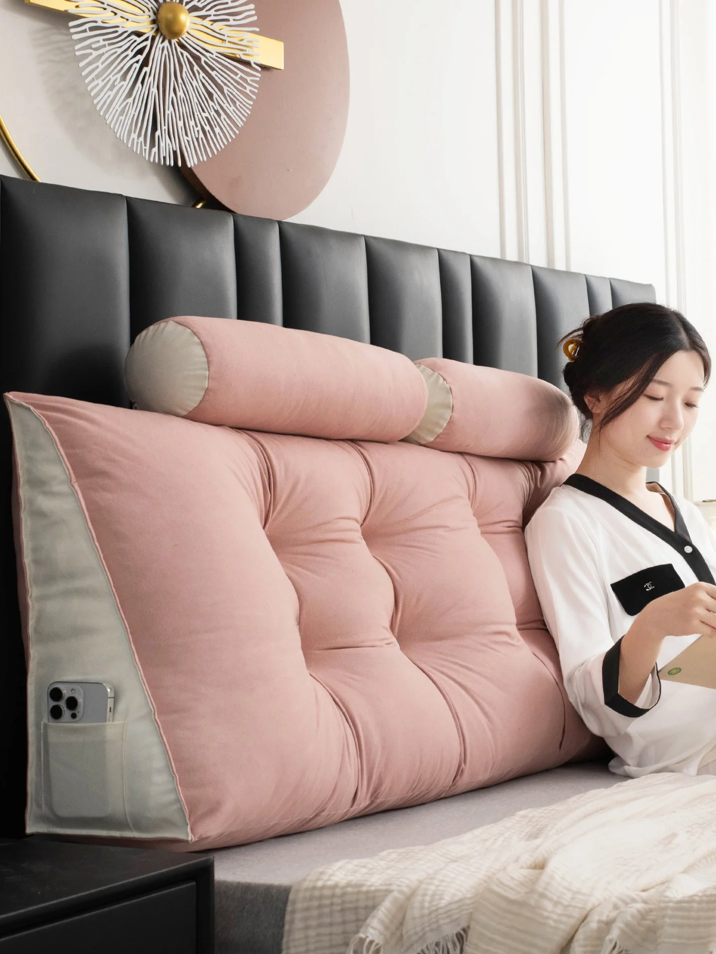 Advanced Technology Fabric Triangular Double Size Bedrest Pillow Back Support Neck Support Detachable Washable Soft Cushion
Advanced Technology Fabric Triangular Double Size Bedrest Pillow Back Support Neck Support Detachable Washable Soft Cushion