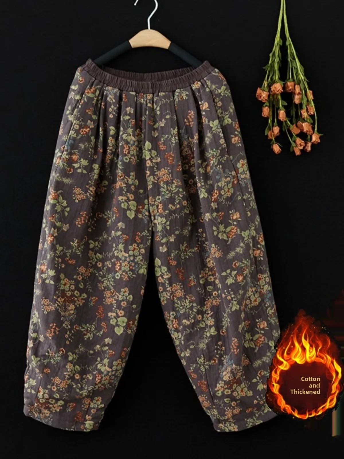 Хлопковые брюки Харлан в стиле ретро с цветочным принтом, женская свободная верхняя одежда, теплые хлопковые брюки с высокой талией, длинные брюки
Хлопковые брюки Харлан в стиле ретро с цветочным принтом, женская свободная верхняя одежда, теплые хлопковые брюки с высокой талией, длинные брюки