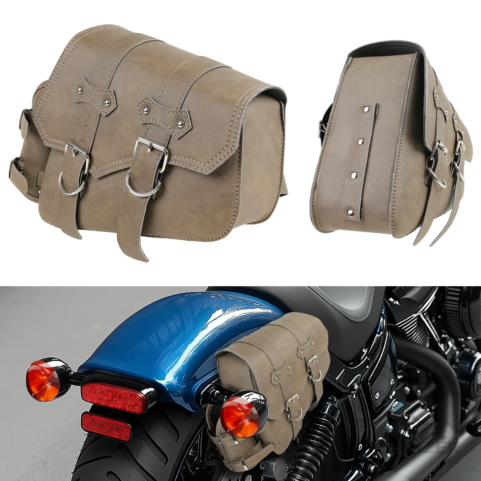 Motorcycle brown PU leather saddle bag luggage side kettle bag tool bag suitable for Honda Yamaha Suzuki for Harley Sportster
Motorcycle brown PU leather saddle bag luggage side kettle bag tool bag suitable for Honda Yamaha Suzuki for Harley Sportster