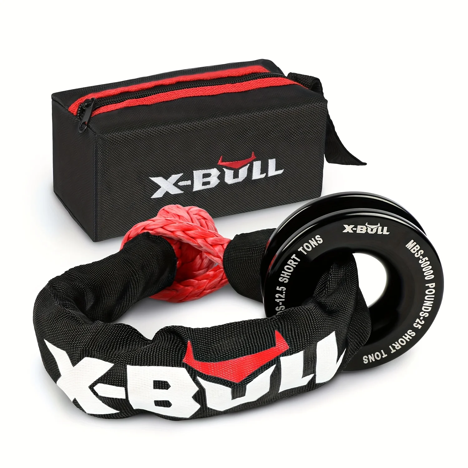 Recovery Kit Snatch Block Pulley Rope Recovery Ring