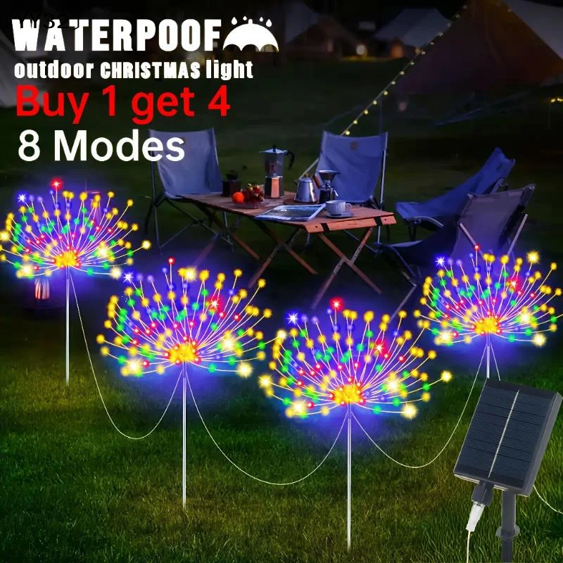 4 шт. солнечных фонарей-фейерверков для улицы, водонепроницаемые, с 8 режимами освещения, для Рождества, двора, фестивалей и вечеринок〔YY32〕
4 шт. солнечных фонарей-фейерверков для улицы, водонепроницаемые, с 8 режимами освещения, для Рождества, двора, фестивалей и вечеринок〔YY32〕