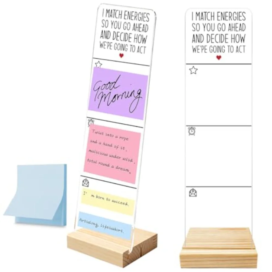 Monitor Memo Board with Removable Wooden Base Acrylic Portable, I Match Energies So You Go Ahead and Decide How We're Sign, Off
Monitor Memo Board with Removable Wooden Base Acrylic Portable, I Match Energies So You Go Ahead and Decide How We're Sign, Off