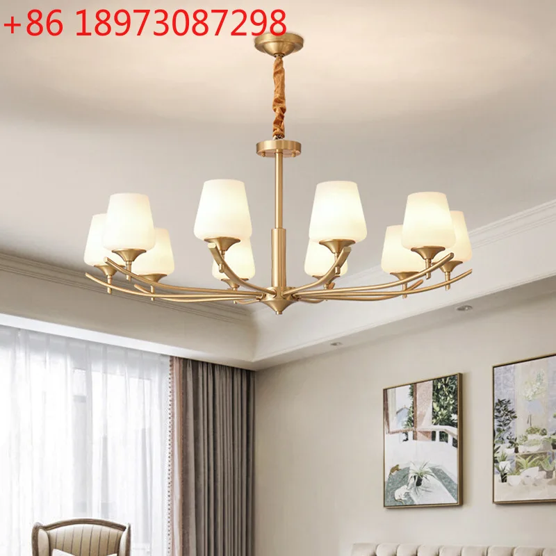 American living room chandelier all copper French light luxury master bedroom bedroom dining room retro Zhongshan copper lamp
American living room chandelier all copper French light luxury master bedroom bedroom dining room retro Zhongshan copper lamp