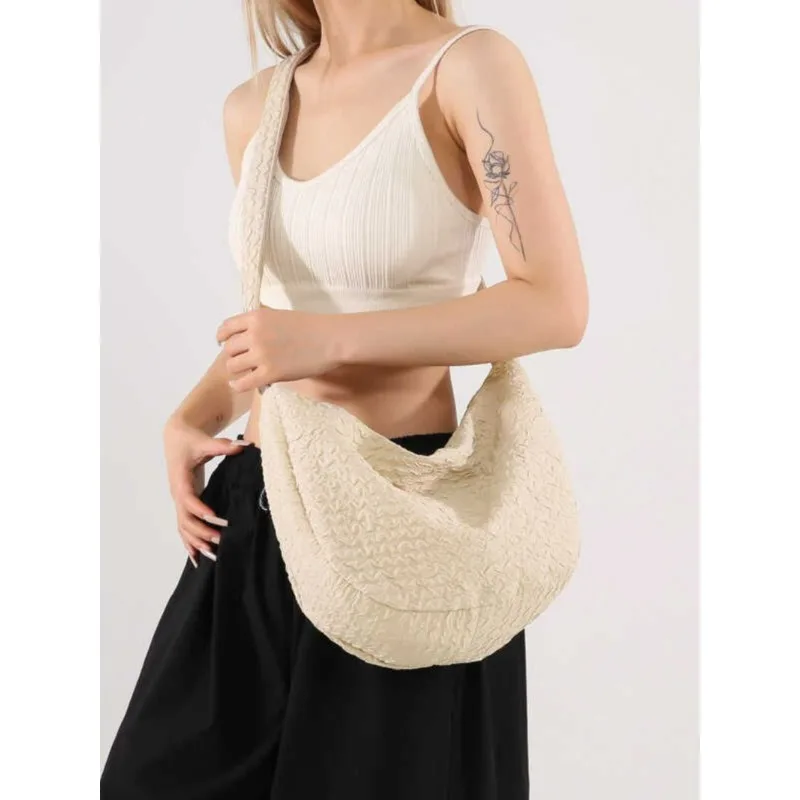 Foufurieux Pleated Women Shoulder Bag Solid Color Cute Soft Lightweight Hobos Messenger Bags Casual Korean Fashion Girls Handbag
Foufurieux Pleated Women Shoulder Bag Solid Color Cute Soft Lightweight Hobos Messenger Bags Casual Korean Fashion Girls Handbag