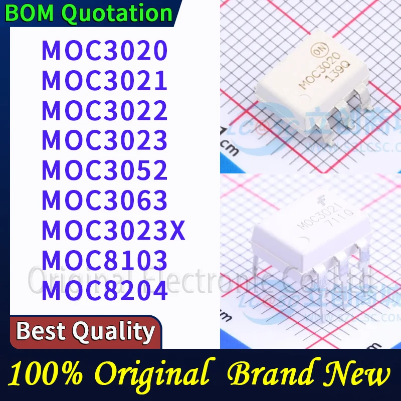 5pcs/lot MOC3020 MOC3021 MOC3022 MOC3023 MOC3052 MOC3063 MOC3023X MOC8103 MOC8204 In stock Original High quality
5pcs/lot MOC3020 MOC3021 MOC3022 MOC3023 MOC3052 MOC3063 MOC3023X MOC8103 MOC8204 In stock Original High quality