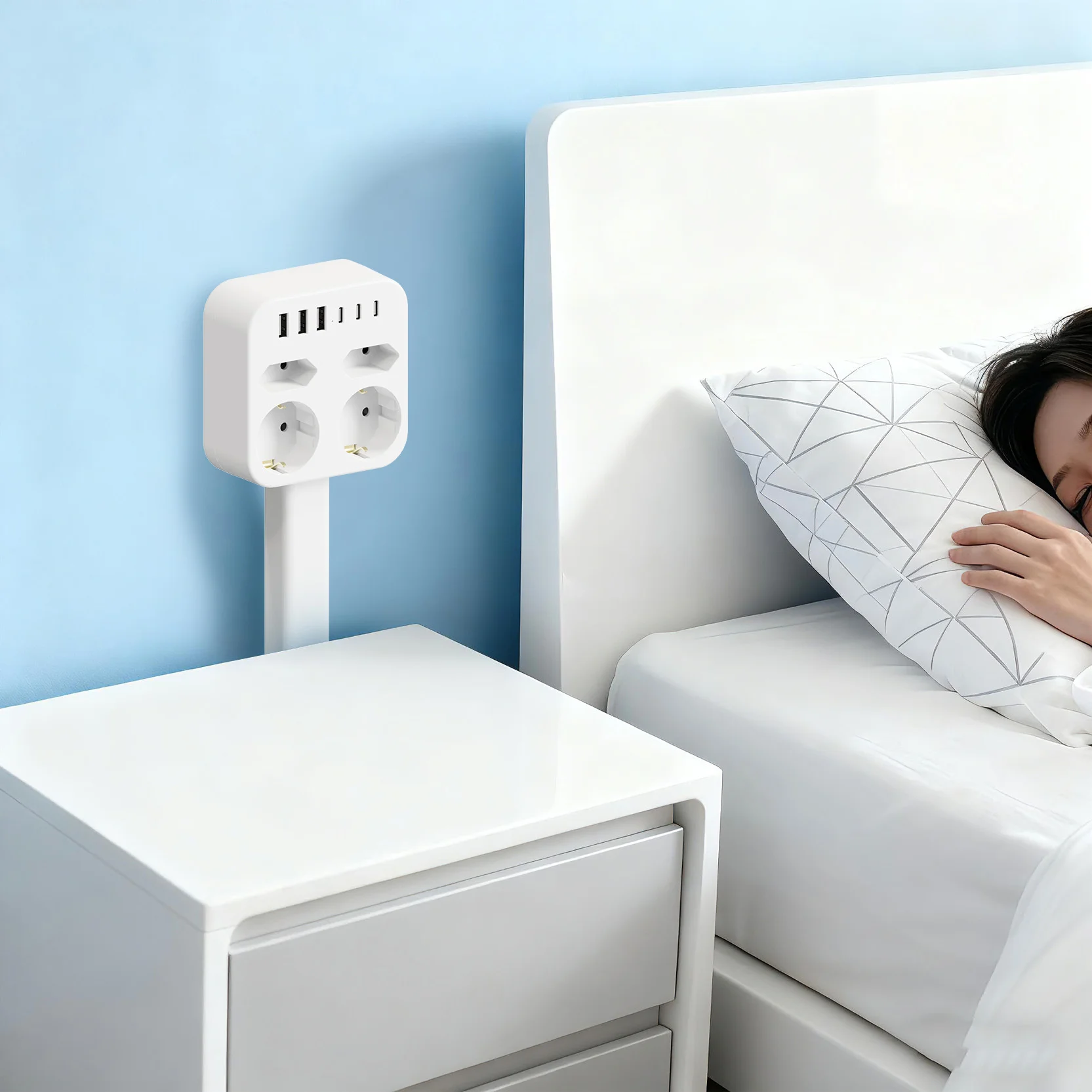 New Rotates 180° Electrical Outlet Extender Adjustable Length White Power Outlets Extender Power Socket Expander For Nightstand
New Rotates 180° Electrical Outlet Extender Adjustable Length White Power Outlets Extender Power Socket Expander For Nightstand