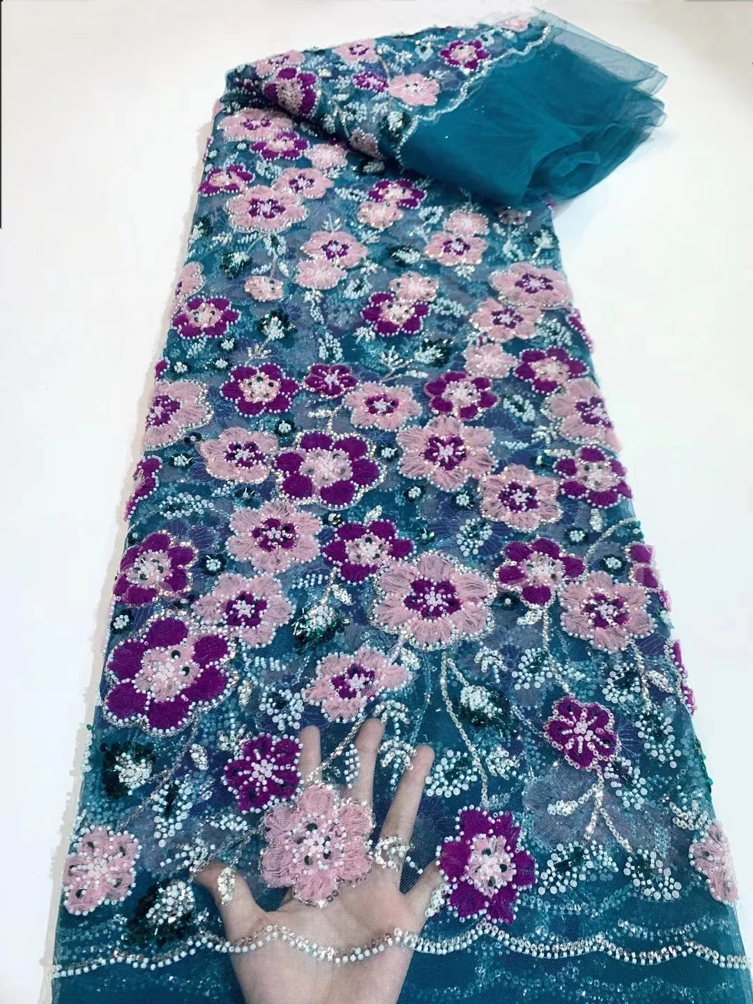 African Lace Fabric 2024 High Quality 3D Sequins Lace Wedding Bridal Dress Luxury Heavy Handmade Beaded Lace Fabric HFS5830
African Lace Fabric 2024 High Quality 3D Sequins Lace Wedding Bridal Dress Luxury Heavy Handmade Beaded Lace Fabric HFS5830