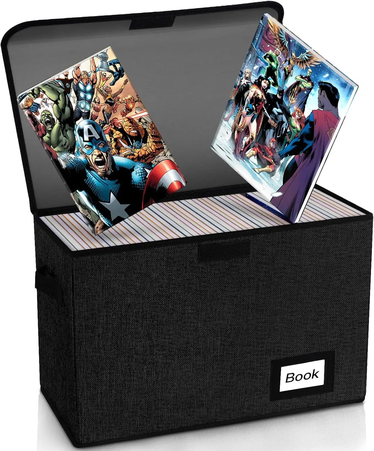 Collapsible Comic Book Storage Box 15.8x7.8x11.8" Black
Collapsible Comic Book Storage Box 15.8x7.8x11.8" Black