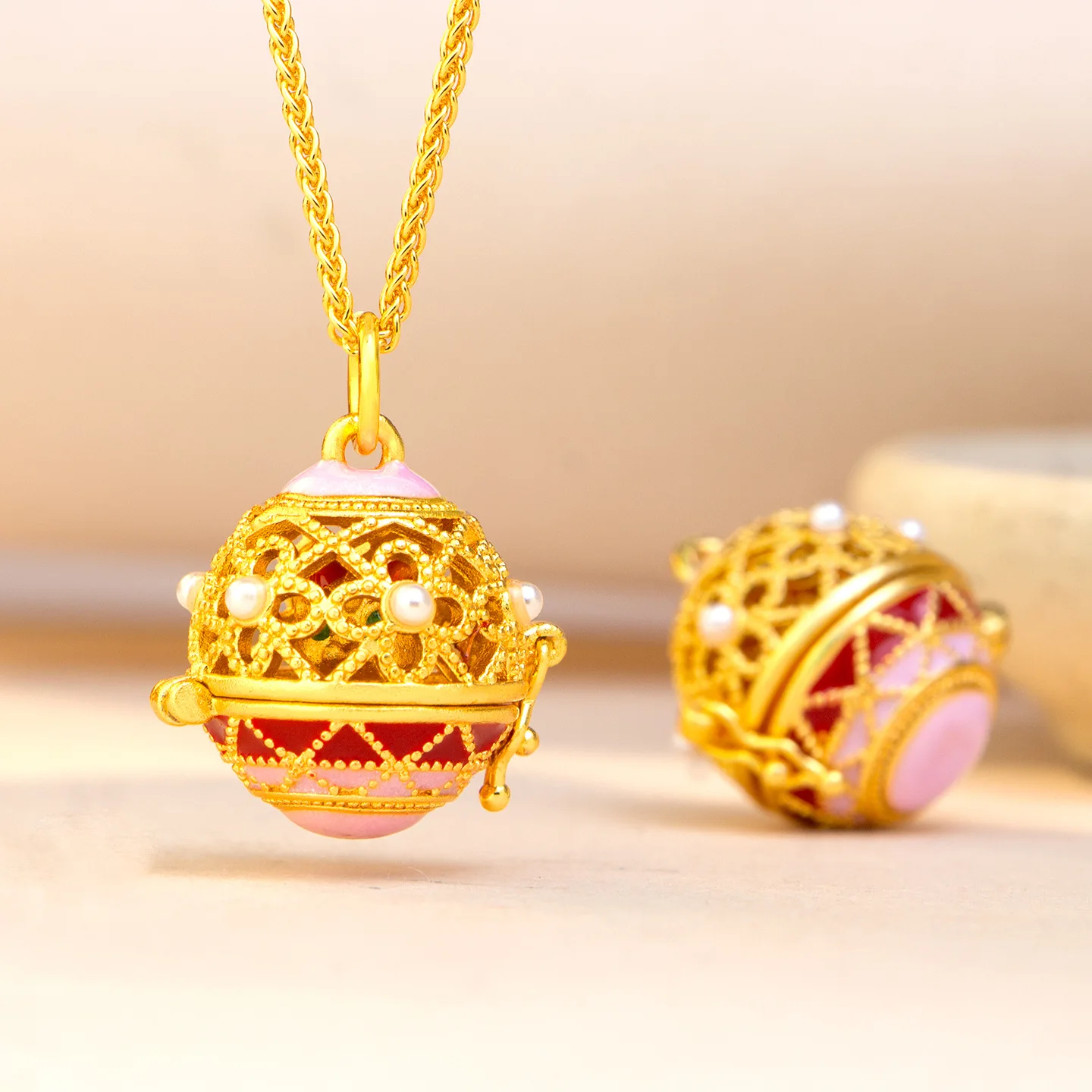 Luxury 24K 9999 Pure Gold real gold Gold shop with enamel lark dragon sachet pendant necklace women
Luxury 24K 9999 Pure Gold real gold Gold shop with enamel lark dragon sachet pendant necklace women